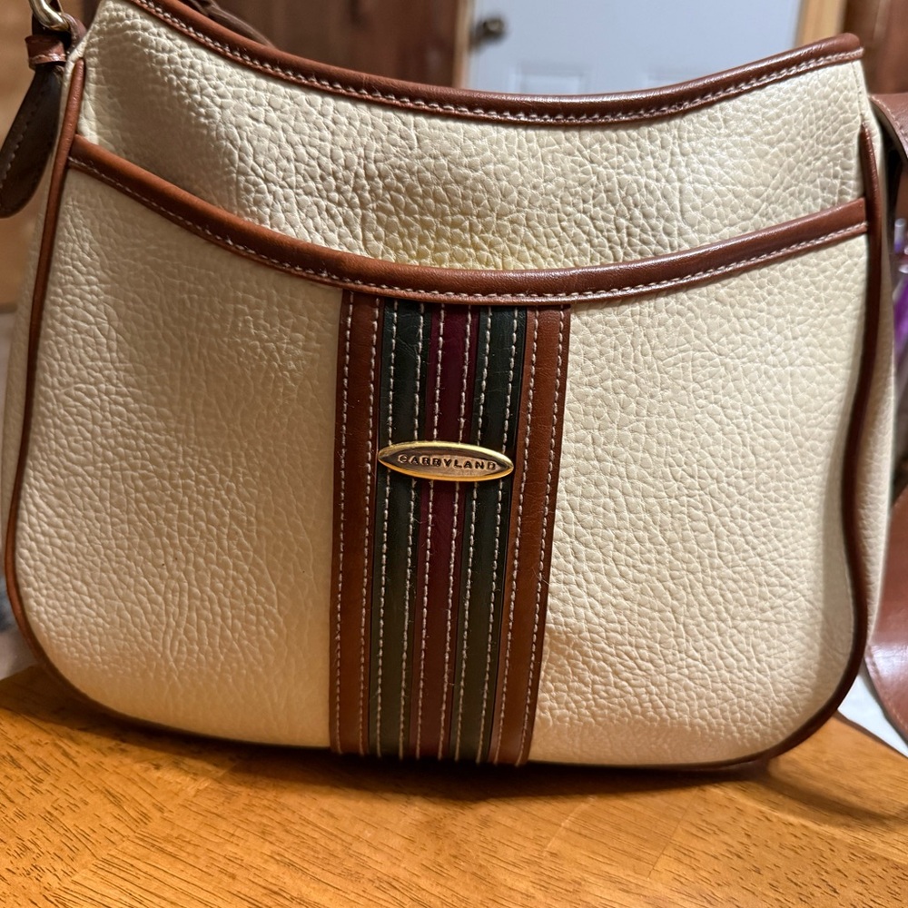 Dooney & Bourke Cream and Brown Crossbody Bag